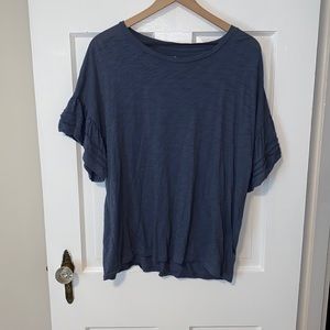 GAP Grey Bell Sleeved Short Sleeve Top size L